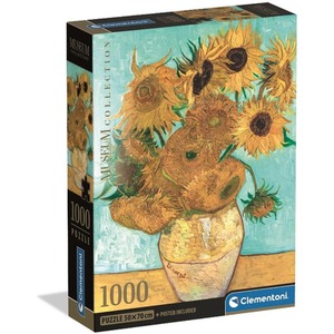 Van Gogh Sunflowers Art 1000 Piece Jigsaw Puzzle With Poster