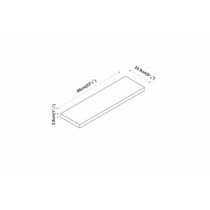 Floating Wooden Wall Shelves  - 60x23.5cm - Oak - Set of 2
