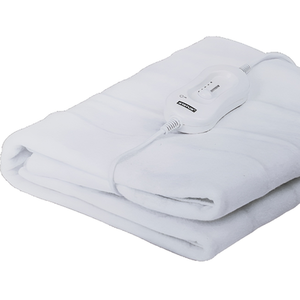 60W 3 Heat Setting Double Electric Blanket - White