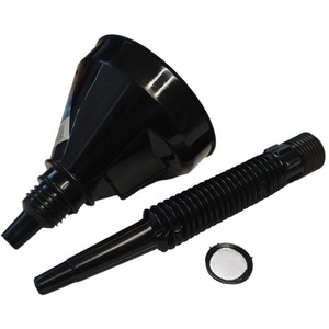 Plastic Car Oil Funnel Flexible Spout Removable Filter 130mm Diameter