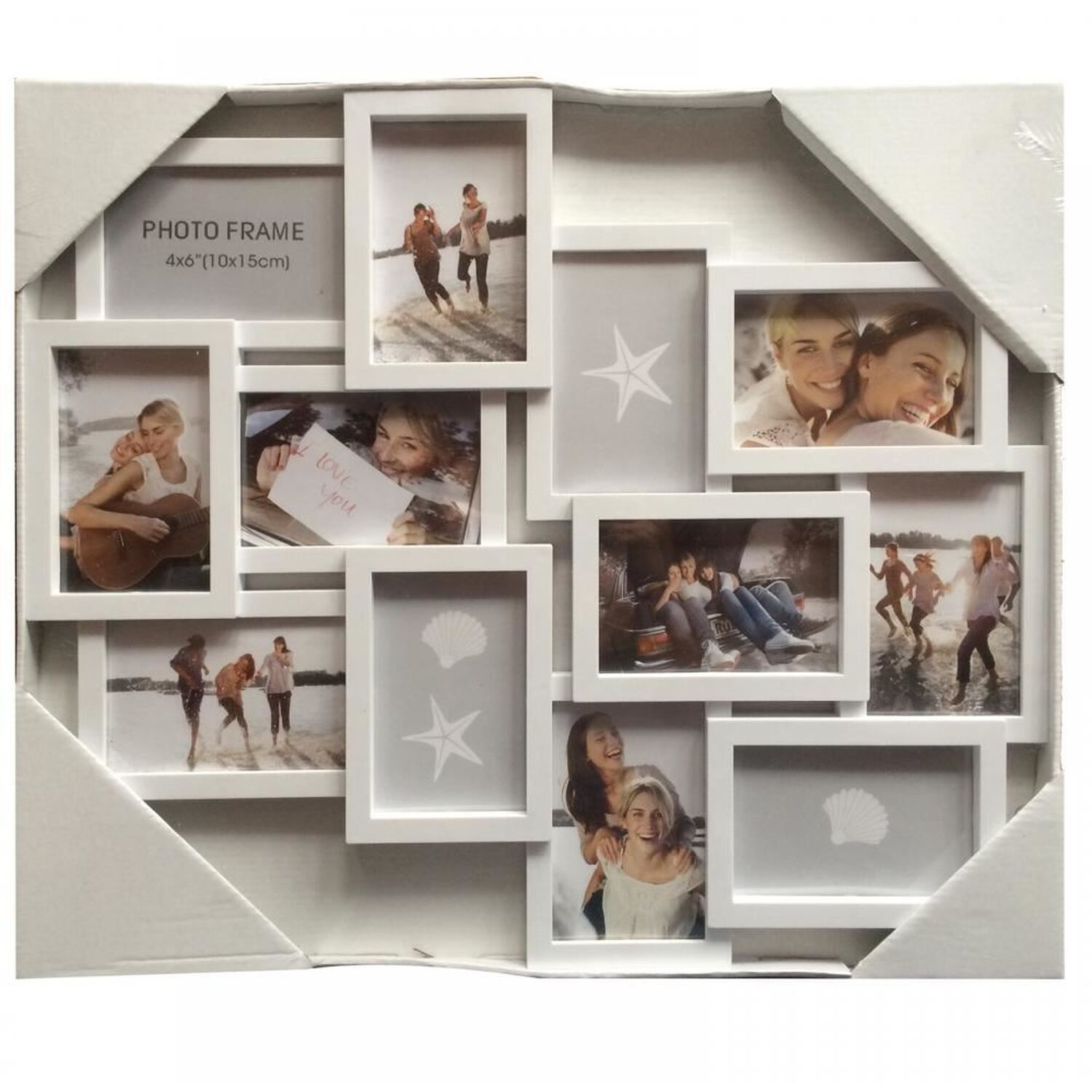 Wall Hanging Photo Frame Collage 12 Multi Picture Holder Kf100099 - White