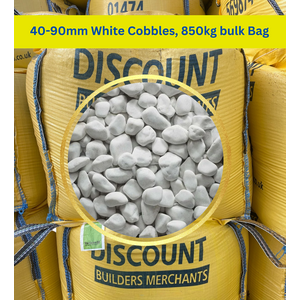 4090mm White Cobbles, 850kg Bulk Bag, Kerbside Delivery