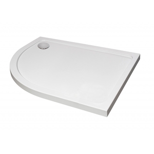 1000mm Wide Stone Resin Offset Left Quadrant Shower Tray