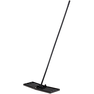 Garden Lawn Levelling Rake with Foldable Head and Detachable Handle