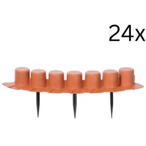 Palisada Garden Edge Fence - Orange - Set of 24