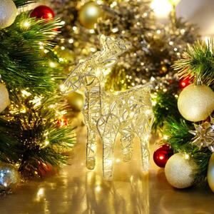 20 LED Light-Up Christmas Reindeer - Grey