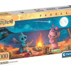 Disney Stitch 1000 Piece Panorama Jigsaw Puzzle With Poster
