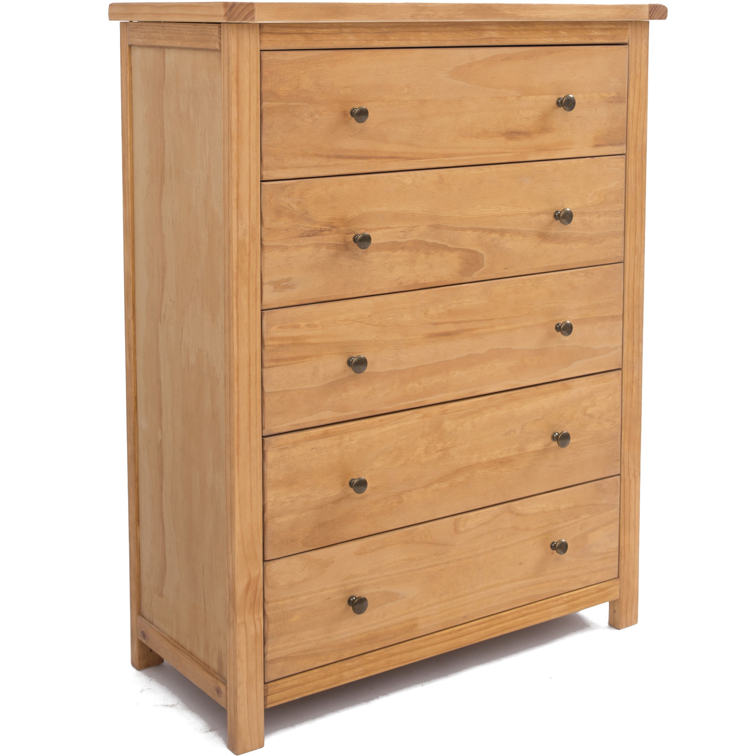 Lugo 5 Drawer Chest - Grey / Chrome