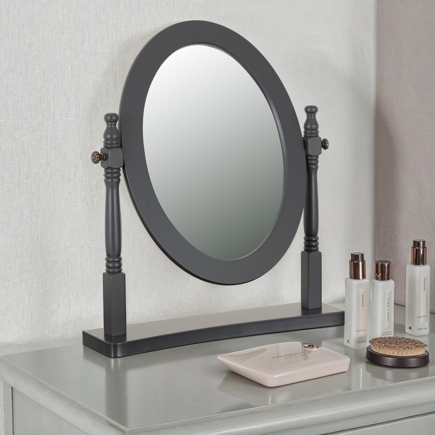 Image of Contessa Dressing Table Mirror - Grey