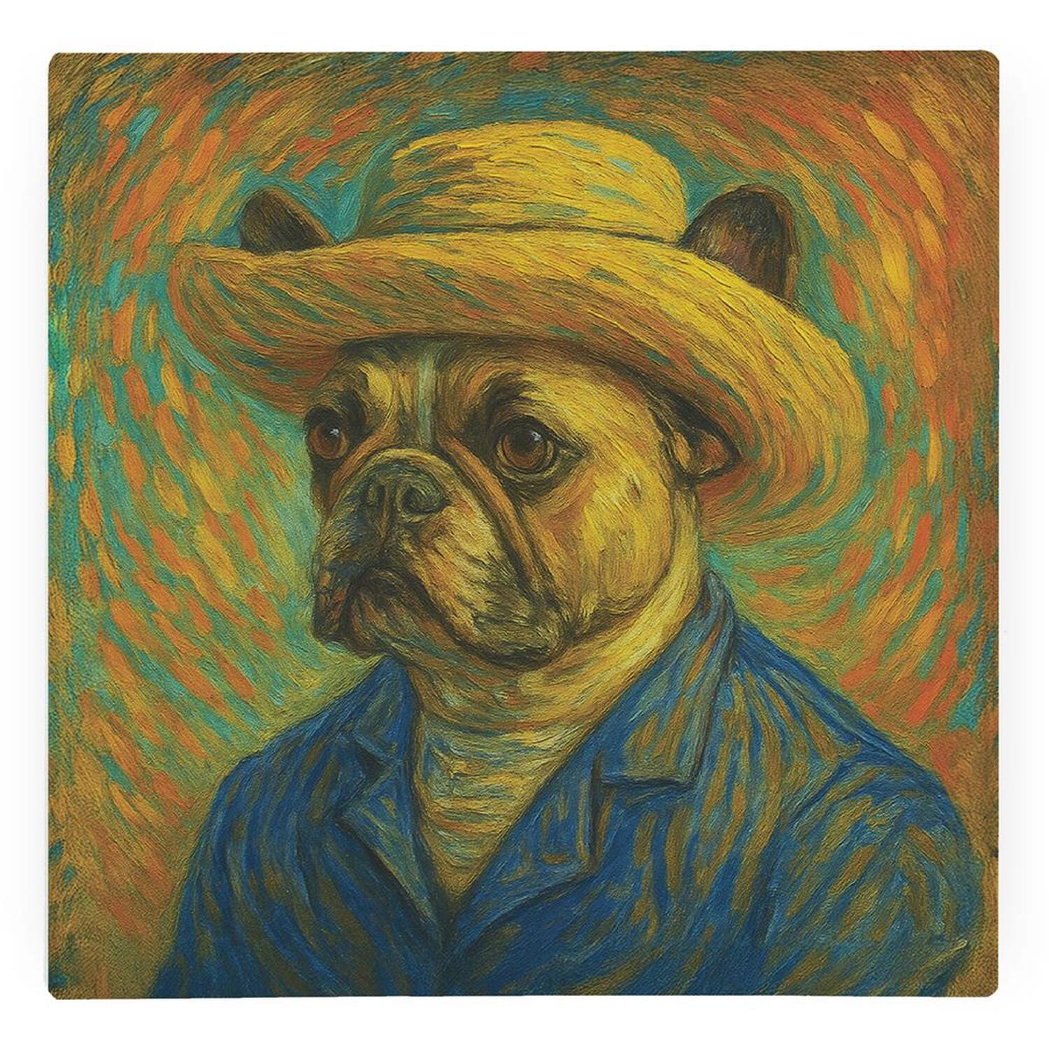 Image of Van Gogh French Bulldog Glass Hot&hellip;