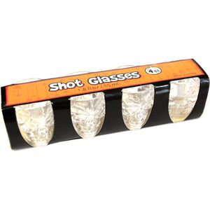 Pack of 4 Halloween Skull Shot Glasses