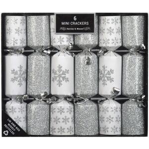 Mini Silver Snowflake Christmas Crackers