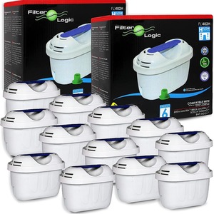 12 x FL402 Universal Water Filters for Jugs, Kettles, Fridges
