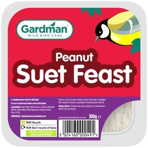 Gardman Wild Bird High Energy Peanut Suet Feast Block