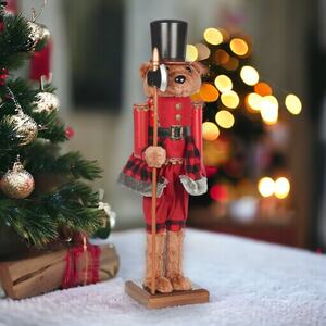 Christmas Bear Nutcracker - 75cm - Red