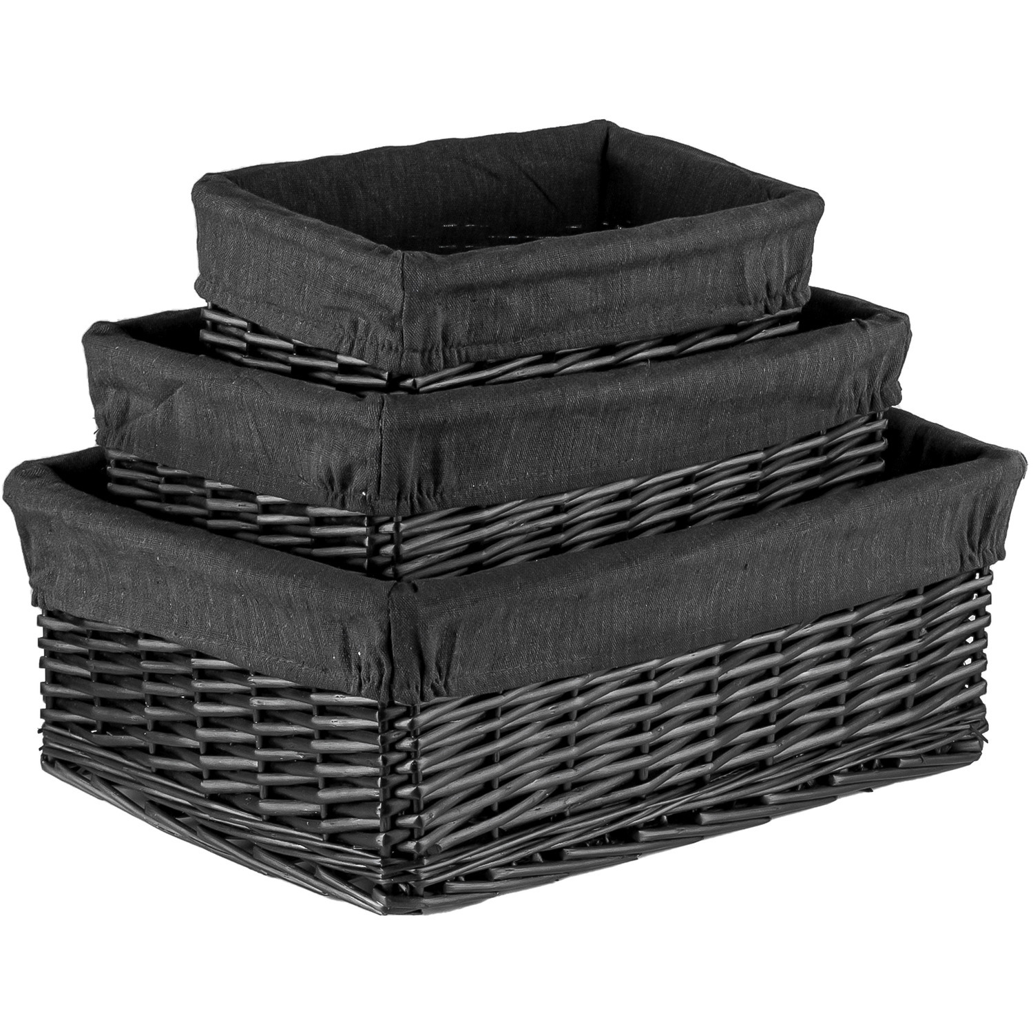 Image of Innoteck Wicker Storage Basket with Lining&hellip;