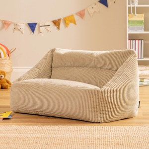icon Kids Cecila Jumbo Cord Sofa Bean Bag, Stone