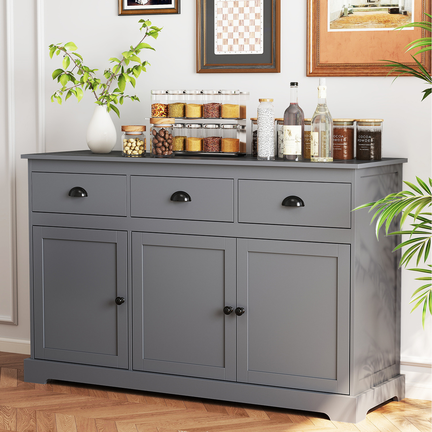 Modern Buffet Sideboard - Grey