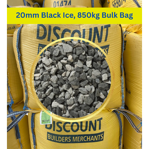 20mm Black & Ice Blue Decorative Chippings, 850kg Bulk Bag - Free Delivery