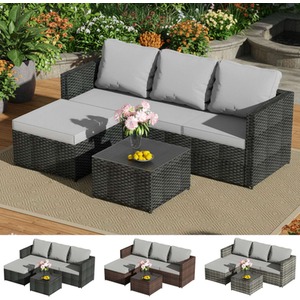 5Pcs Rattan Garden Furniture Set