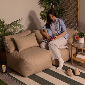 2pcs icon Noa, 1x Corner, 1x Recliner, Outdoor Woven