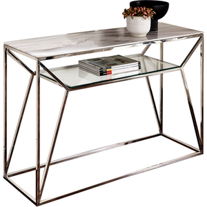 Marble Glass Console Table