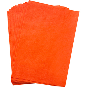 Pack of 10 A4 Orange Coloured Felt 180gsm Sheets