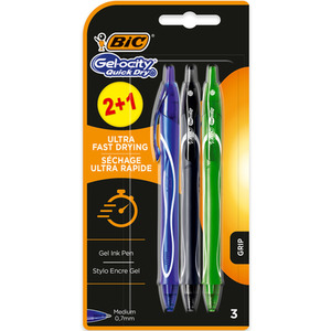Gel-ocity Rollerball Pens Bic Pack of 3