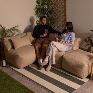 4pcs icon Noa, 1x Corner, 2x Recliner, 1x Slab, Outdoor Woven