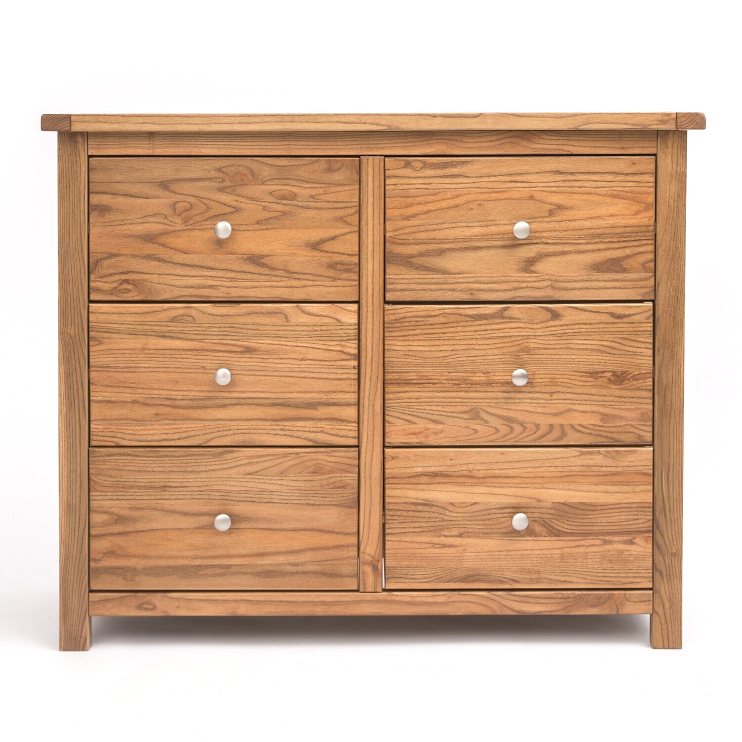 Cabinet Bits Trivento 6 Drawer Chest Of Drawers - Light Brown / Chrome