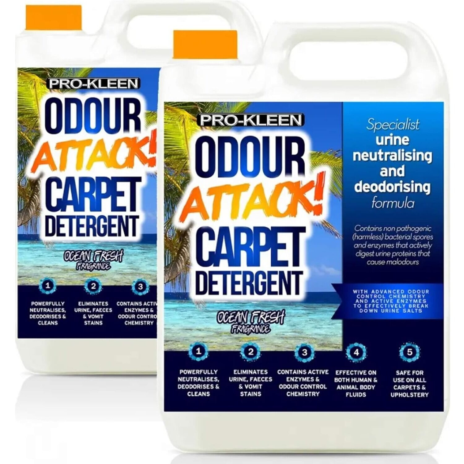 Pet Carpet Cleaner Shampoo Active Enzymes For Urine - Clear / 10kg