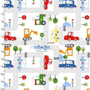Drivers Wanted Flannel Collection Cotton Craft Fabric 110cm wide x 1m long
