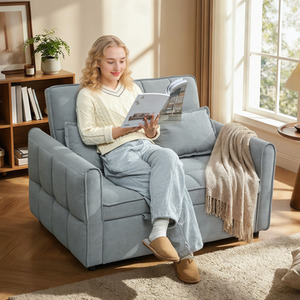 HOMCOM 2 Seater Sofa Bed 3in1 Sleeper Sofa with Adjustable Backrest