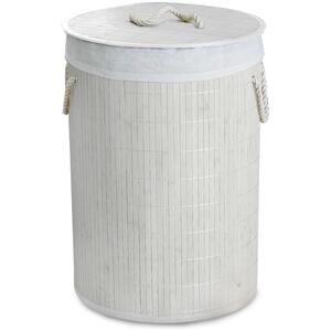 Bamboo Laundry Basket Hamper with Lid Rope Handles Removable Liner