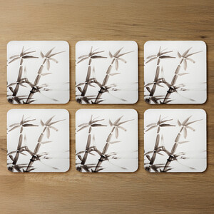 Japanese painting of bamboo Designer Coaster Set