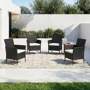 Breeins Set of 4 Stylish Rattan Garden Chairs