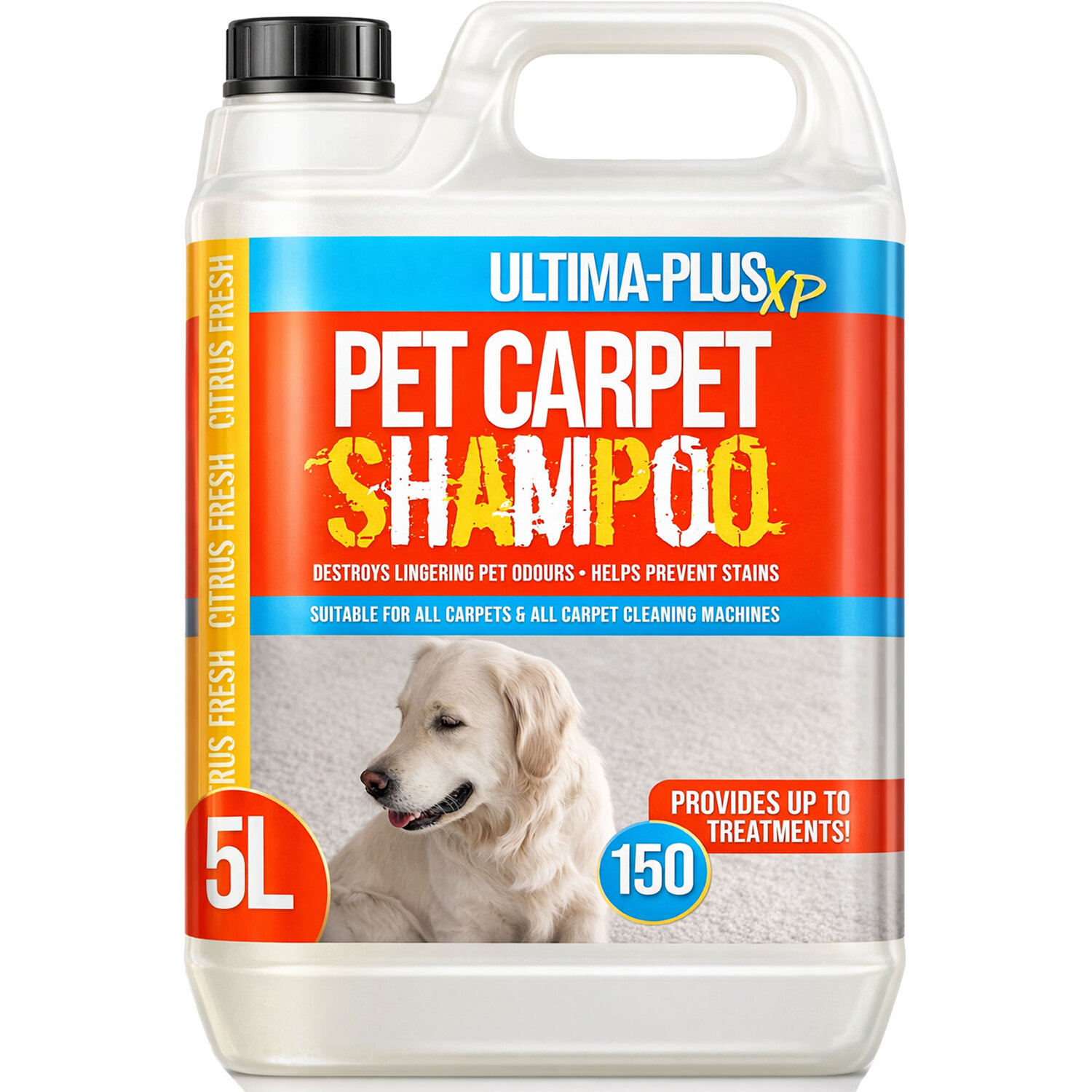 Ultima-Plus XP Citrus Pet Carpet Shampoo Carpet Cleaning Solution - Orange / 5kg