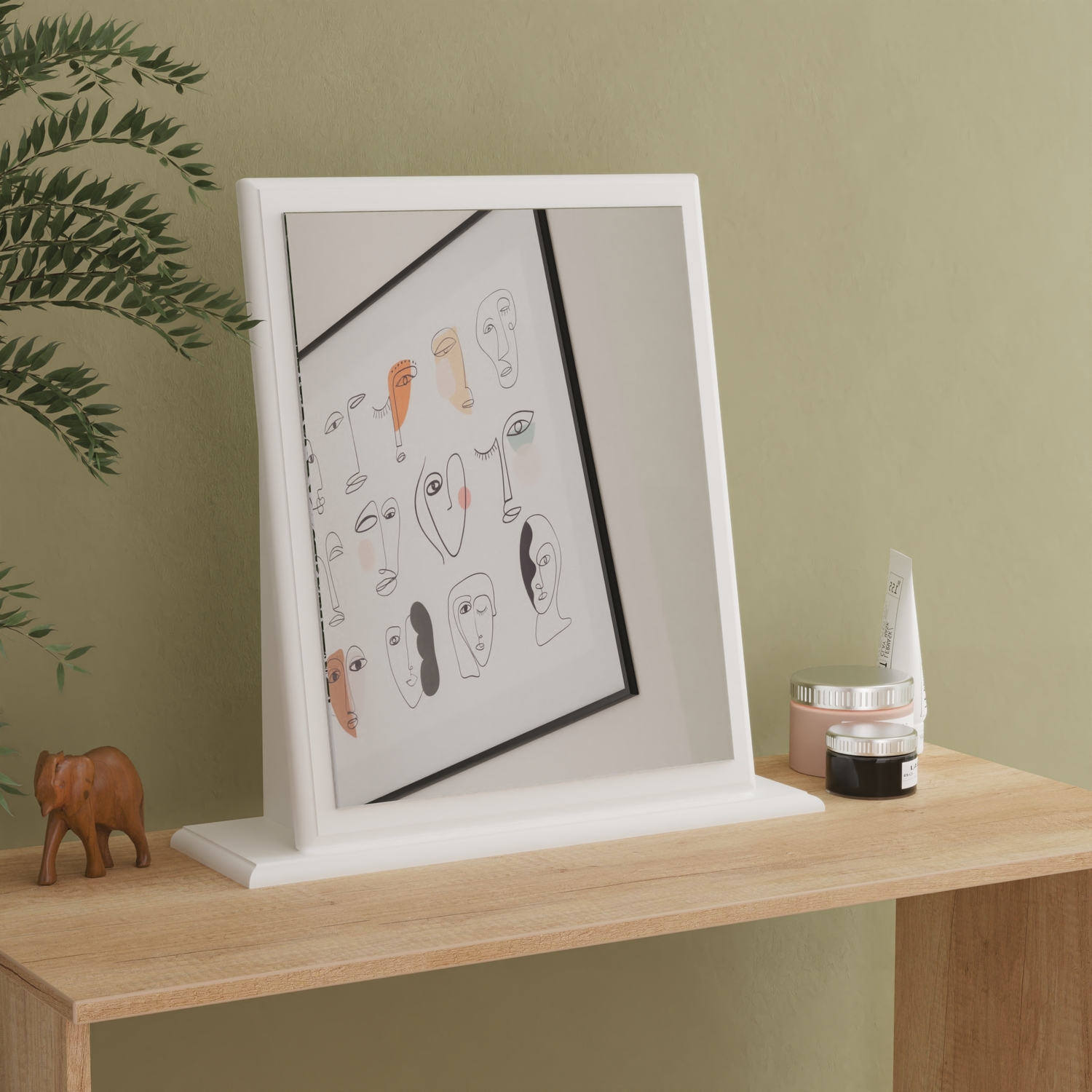 Balmoral White Gloss Mirror - White Matt