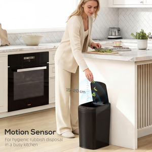 HOMCOM 12L Sensor Bin Automatic Touchless Motion Sensor Kitchen Bin