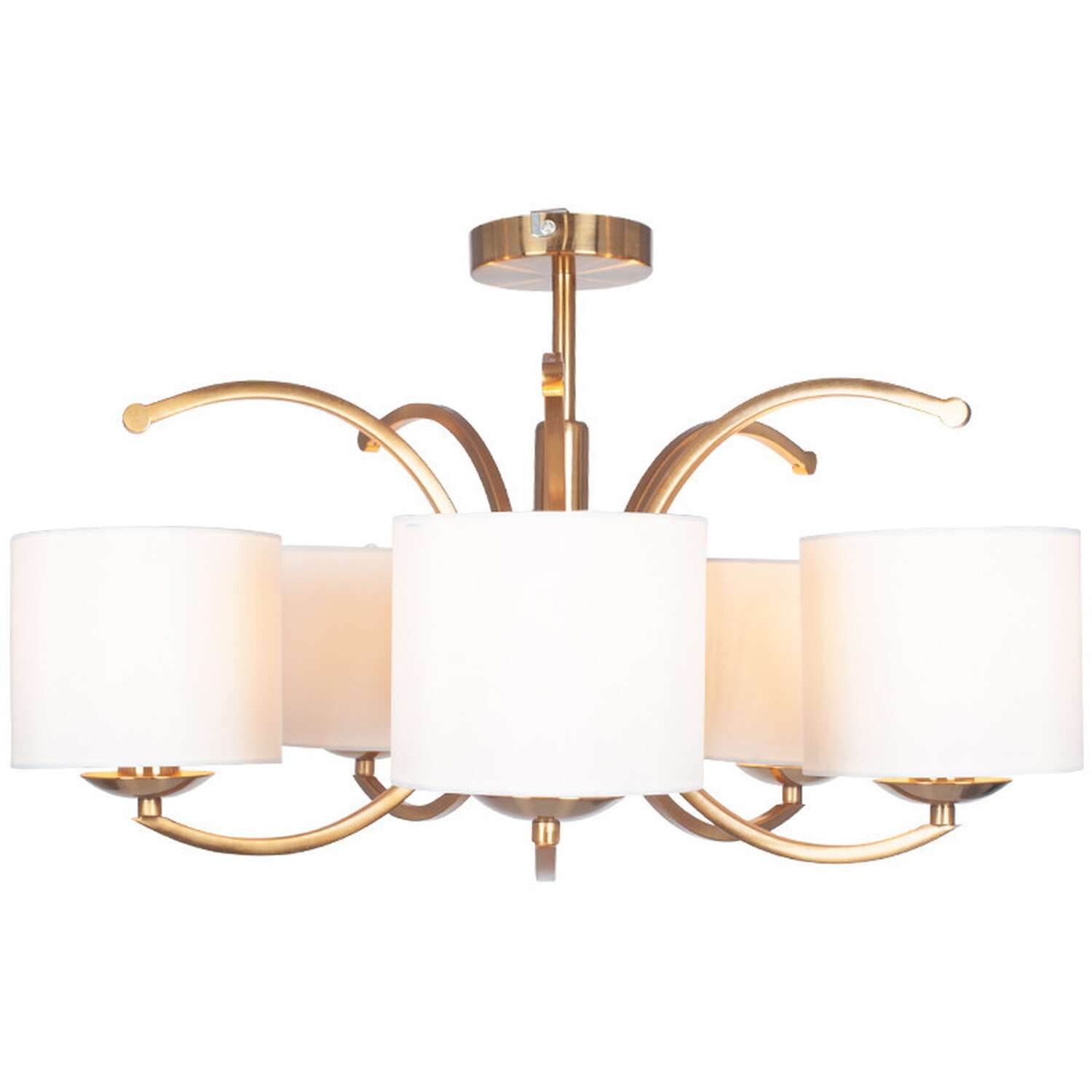 5 Arm Ceiling Chandelier Lights - Gold
