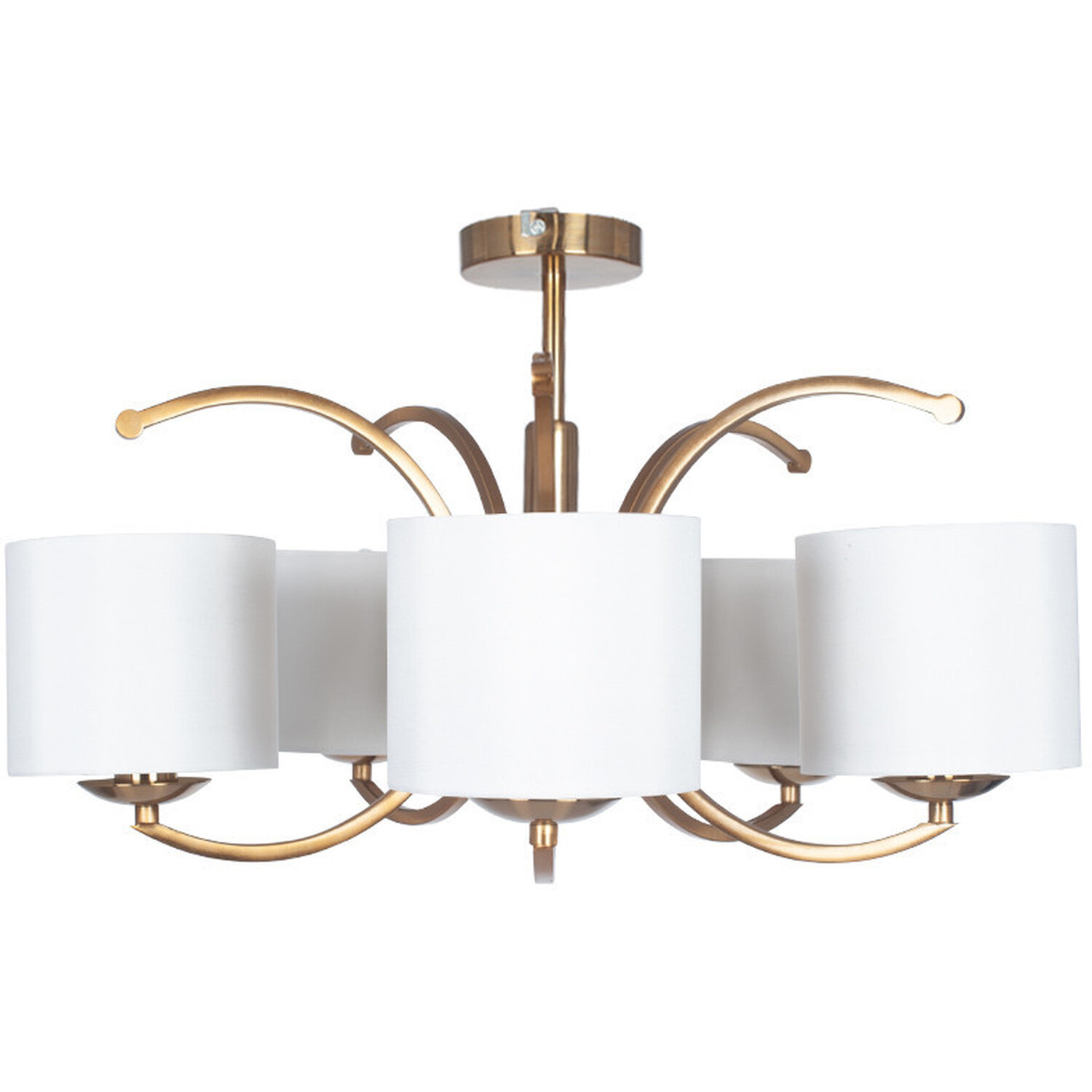 5 Arm Ceiling Chandelier Lights - Gold
