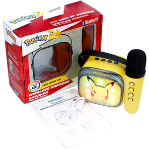 Pikachu Popsing Led Light-Up Wireless Karaoke Speaker and Microphone