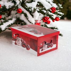 Large 45L Christmas Xmas Storage Box with Lids - Blue