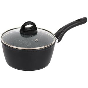 Forgecross 20cm Non-Stick Aluminium Saucepan (Black)
