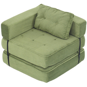 Fold-Out Sofa Bed with Pillow - Green