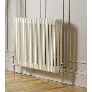 White 4 Columns 400mm Tall Horizontal Radiator