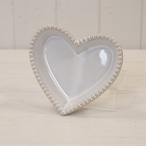 Heart Shaped Plate Bowl Bobble Rim Small