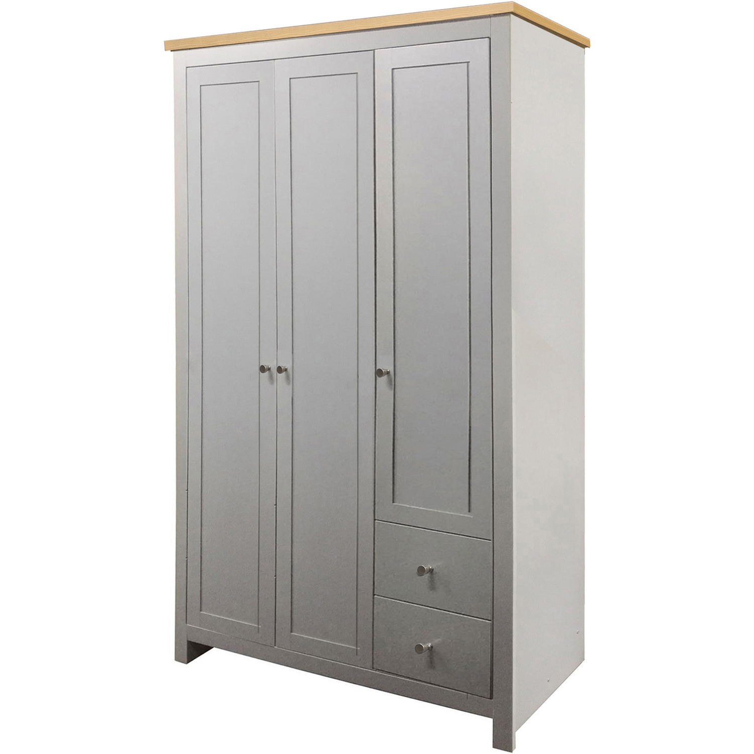 Loft24 Emerald Wardrobe - Grey Oak