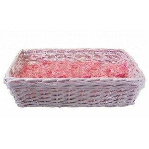 Rectangle Pink Hamper Baskets for Gifts Empty DIY Kit