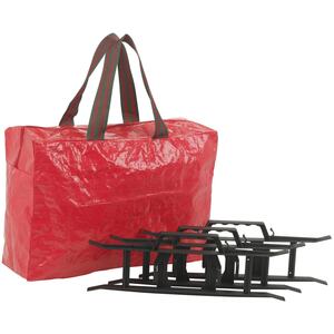 Red Zip Bag for Xmas Lights with 3 Holders